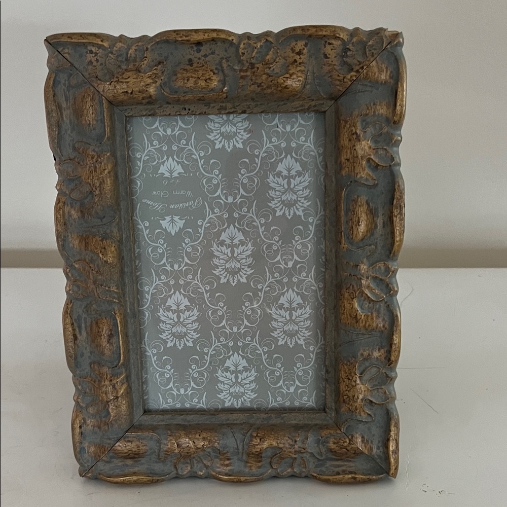 Rustic Brown and Gray Ornate Picture Frame